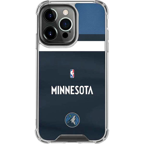 NBA Minnesota Timberwolves Jersey iPhone 14 Pro Clear Case
